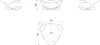 Technical drawings of a fire pit with dimensions. Produktbild-Vorschau