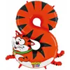 Riesenzahl Folienballon Animaloon 40"/102cm | #8 Katze Produktbild-Vorschau 3