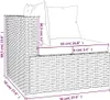 vidaXL 4-tlg. Garten-Lounge-Set mit Kissen Poly Rattan Grau Produktbild-Vorschau 7