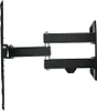 A black, articulated TV wall mount is shown against a white background. Voir les images du produit