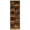 vidaXL Bücherregal Altholz-Optik 60x24x176 cm Holzwerkstoff Produktbild-Vorschau 4