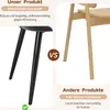 Comparison of metal chair legs versus wooden chair legs. Podgląd zdjęcia produktu