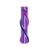 A purple vacuum cleaner brush roll with red and black bristles, isolated on a white background. Produktbild-Vorschau