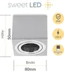 Sweet LED Aufbaustrahler Aufbauleuchte silber Deckenleuchte Produktbild-Vorschau 4