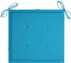 vidaXL Gartenstühle 2 Stk. mit Blauen Kissen Massivholz Produktbild-Vorschau 8