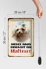 Blechschild Hund 20x30cm dieses Haus bewacht ein Malteser Produktbild-Vorschau 6