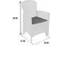 Gartenstuhl Como, Gartensitz, Gartensessel in Rattan-Optik, Produktbild-Vorschau 3