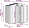 vidaXL Szopa ogrodowa zielona metalowa 204 x 132 x 186 cm Podgląd zdjęcia produktu 16