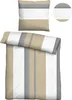 A bedding set, including a duvet cover and a pillowcase, displayed flat against a white background. Produktbild-Vorschau