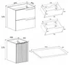 Rodan Waschbeckenunterschrank 160cm - mit Platte & Produktbild-Vorschau 7