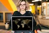 MuchoWow® Laptop Aufkleber Sticker Cover Weltkarte - Produktbild-Vorschau 5