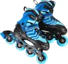A pair of blue and black inline skates. Produktbild-Vorschau