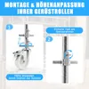 4 Stück Gerüstrollen mit Stahlspindel, 150mm Gerüsträder Produktbild-Vorschau 4