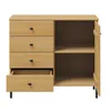 Woodroom Sideboard mit Schubladen und Tür Kiefer massiv Produktbild-Vorschau 3
