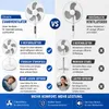 Standventilator 5 Rotorblätter Ventilator Luftkühler Produktbild-Vorschau 2