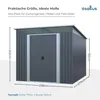 osoltus Metall Gerätehaus Pultdach Geräteschuppen T 279cm x Produktbild-Vorschau 3