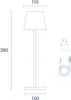 SIGOR Akku-Tischleuchte Nuindie 38cm schneeweiß rund 2,2W Produktbild-Vorschau 5