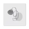 MuchoWow® Mauspad Mousepad Minimalismus - Gesicht - Schwarz Produktbild-Vorschau 1
