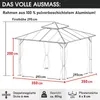 Alu Pavillon PAGODE 3,5x3,5m dunkelgrau mit Moskitonetz Produktbild-Vorschau 7