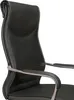 A close-up view of the back and armrest of a black office chair. Produktbild-Vorschau