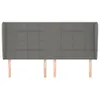 Kopfteil mit Ohren Dunkelgrau 183x23x118/128 cm Stoff Produktbild-Vorschau 3