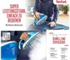 A person is ironing clothes with a Tefal steam iron. Produktbild-Vorschau