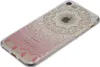 A close-up, angled shot of an iPhone case with a henna-inspired mandala design. Produktbild-Vorschau