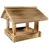 Mangiatoia per uccelli da esterno 25 x 30 x 30 cm in legno Anteprima dell’immagine prodotto 2