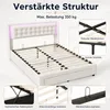 INONEFT Polsterbett 180x200cm mit LED, doppelbett mit Produktbild-Vorschau 7