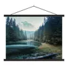 MuchoWow® Textilposter Wald - Gras - Berge - Bäume - Natur Produktbild-Vorschau 1