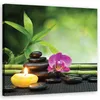 Leinwandbild Zen-Komposition mit Kerze und Blumen 30x30 Produktbild-Vorschau 1