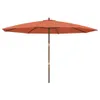 vidaXL Slunečník s dřevěným stožárem Terracotta 400x273 cm Náhled obrázku produktu 1