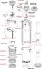 Diagram showing various parts of a plumbing fixture with labels. Náhled obrázku produktu