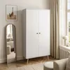 Zweitüriger Kleiderschrank HARMONY Weiß,  Kleiderstange + 2 Produktbild-Vorschau 1