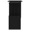 A black corner desk shown from the side. Voir les images du produit