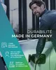 A man is shown charging an electric vehicle with a wallbox, with marketing text overlaid. Produktbild-Vorschau