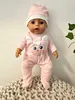 Puppenbekleidung Set 43 cm Baby rosa Strampler Produktbild-Vorschau 2