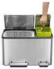 EKO - EcoCasa Recycler Treteimer 30+15 Liter - Stainless Produktbild-Vorschau 4