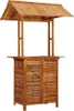 vidaXL Vonkajší barový stôl so strechou 113x106x217 cm Náhľad obrázku produktu 1