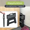 Klapphocker / Tritthocker, 29x22x22 cm, schwarz Produktbild-Vorschau 5