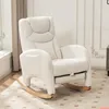 OKWISH Fauteuil à Bascule Relax en Tissu Polaire Teddy Voir les images du produit 3