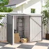 Outsunny Gerätehaus aus Stahl, 0,92 m² Geräteschuppen mit Produktbild-Vorschau 8
