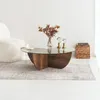 Skye Decor, Lily - Walnut, tables basses, noyer, verre, 90 Voir les images du produit 2