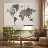 MuchoWow® Poster Weltkarte - Holz - Grau 180x120 cm - Produktbild-Vorschau 3