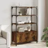 Bücherregal 3 Fächer Räuchereiche 70x30x109,5 cm Produktbild-Vorschau 2