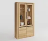 Vitrine Highboard Brest Regal in Kernbuche geölt Teilmassiv Produktbild-Vorschau 1