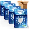 Four packages of Harmony Care incontinence pants are arranged diagonally, with a cardboard box in the background. Produktbild-Vorschau