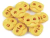 10 Stück Kordelstopper mit zwei Löchern gelb Produktbild-Vorschau
