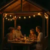 Illu-/Partylichterkette 40m - Außenlichterkette weiß -Made in Germany - 40 warmweiße LED Kugellampen Produktbild-Vorschau