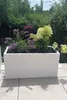 Vaso da fiori MAXI in fibra di vetro bianco 80x40x40 cm Anteprima dell’immagine prodotto 3